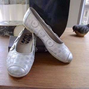 PINCO PALLINO 1950's COLLECTION SILVER LEATHER flats